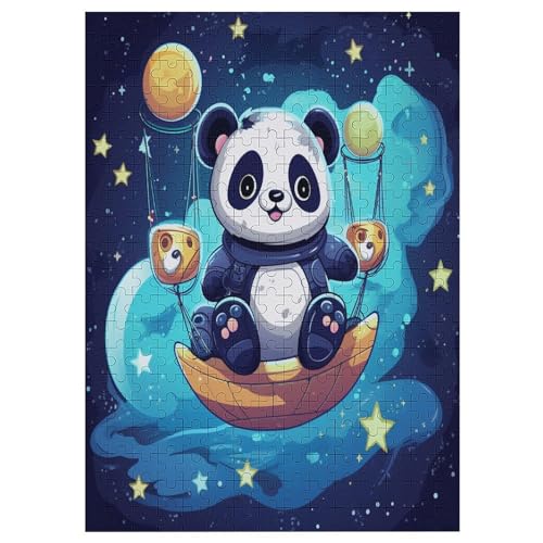 Galaxy Panda Puzzle 300 Teile für Erwachsene,lustiges Spielzeug,Intellektuelles Spiel,Bildungsspiel,Heimdekoration,Stressabbau Spielzeug,Entspannung und Intelligenz,Größe:30x42cm von DRALCO