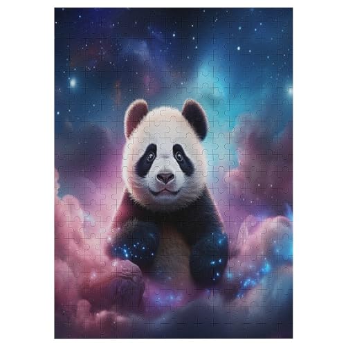 Galaxy Panda Puzzle 300 Teile für Erwachsene,lustiges Spielzeug,Intellektuelles Spiel,Bildungsspiel,Heimdekoration,Stressabbau Spielzeug,hochwertig und langlebig,Größe:30x42cm von DRALCO