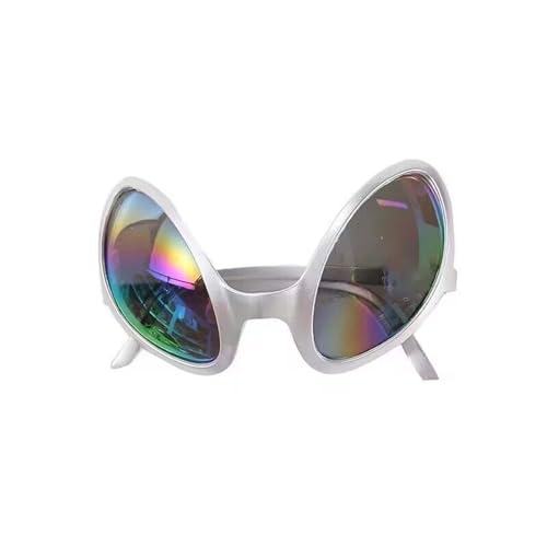 DRALOFAO Alien Sonnenbrille Brille Alien Lustige Partybrille für Erwachsene, Kunststoff, Spaßbrille, ohne Sehstärke, Alien Sonnenbrille, Bad Taste Party, Mottoparty, Karneval von DRALOFAO