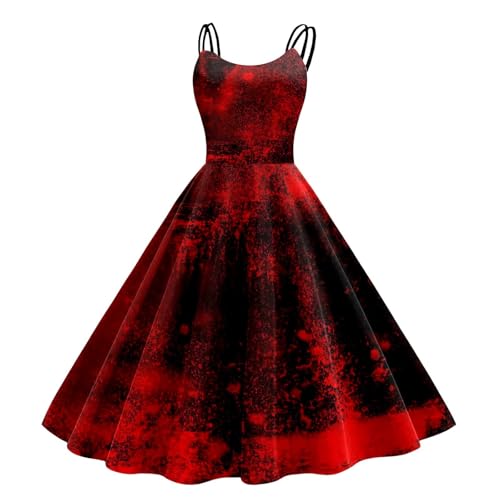 DRALOFAO Halloween Kostüm,Halloween Kostüm Damen,Blutiges Kleid mit Blutspritzer Aufdruck, Ärmelloses Zombie Brautkleid für Horror Party, Gruseliges Gothic Cosplay Karnevalskleid L DRALOFAO Halloween Kostüm,Halloween Kostüm Damen,Blutiges Kleid mit Blutspritzer Aufdruck, Ärmelloses Zombie Brautkleid für Horror Party, Gruseliges Gothic Cosplay Karnevalskleid L von DRALOFAO