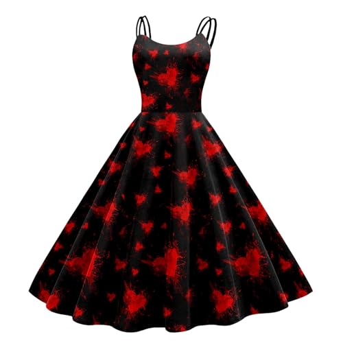 DRALOFAO Halloween Kostüm,Halloween Kostüm Damen,Blutiges Kleid mit Blutspritzer Aufdruck, Ärmelloses Zombie Brautkleid für Horror Party, Gruseliges Gothic Cosplay Karnevalskleid L DRALOFAO Halloween Kostüm,Halloween Kostüm Damen,Blutiges Kleid mit Blutspritzer Aufdruck, Ärmelloses Zombie Brautkleid für Horror Party, Gruseliges Gothic Cosplay Karnevalskleid L von DRALOFAO