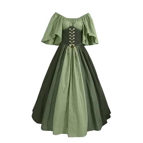 DRALOFAO Mittelalter Kleid Damen Renaissance Retro Partykleid Mittelalter Kostüme Damen Gothic Kleider Halloween Karneval Kostüm Vintage Maxikleid Für Halloween Karneval Kostüm Steampunk DRALOFAO Mittelalter Kleid Damen Renaissance Retro Partykleid Mittelalter Kostüme Damen Gothic Kleider Halloween Karneval Kostüm Vintage Maxikleid Für Halloween Karneval Kostüm Steampunk von DRALOFAO