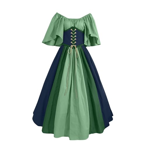 DRALOFAO Mittelalter Kleid Damen Renaissance Retro Partykleid Mittelalter Kostüme Damen Gothic Kleider Halloween Karneval Kostüm Vintage Maxikleid Für Halloween Karneval Kostüm Steampunk DRALOFAO Mittelalter Kleid Damen Renaissance Retro Partykleid Mittelalter Kostüme Damen Gothic Kleider Halloween Karneval Kostüm Vintage Maxikleid Für Halloween Karneval Kostüm Steampunk von DRALOFAO