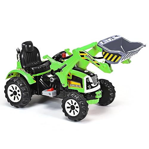 DREAMADE 12V Kinder Sitzbagger, Kinderbagger mit Schaufel & Hupe, Kinderauto Bagger, Aufsitzbagger elektrischer Sandbagger, Schaufelbagger, Trettraktor für Kinder ab 3 Jahre, bis 30kg belastbar (Grün) DREAMADE 12V Kinder Sitzbagger, Kinderbagger mit Schaufel & Hupe, Kinderauto Bagger, Aufsitzbagger elektrischer Sandbagger, Schaufelbagger, Trettraktor für Kinder ab 3 Jahre, bis 30kg belastbar (Grün) von DREAMADE