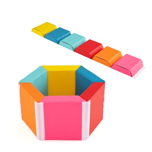 DREAMADE 6 TLG. Kletterblock-Set aus Schaumstoff für Kinder, kreative Softbausteine mit Klett- & Reißverschluss, Kletterblöcke zum Toben & Klettern für Kleinkinder, Bunt von DREAMADE