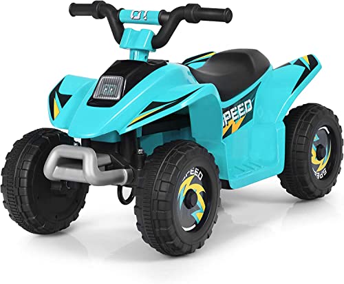 DREAMADE 6V Kinder-Quad mit Rückwärtsgang & Elektrischer Bremse, Mini Elektroquad für Kinder bis 30 kg, max. 4,6 km/h, Kinderfahrzeug Elektrofahrzeuge (Blau) von DREAMADE