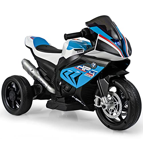 DREAMADE 6V Elektro Kinder Motorrad mit Scheinwerfer und Musik, Elektromotorrad mit 2 Stützrädern, Kindermotorrad bis 3km/h, Elektrisches Motorrad für Kinder ab 3 Jahre, bis zu 30 kg belastbar (Blau) DREAMADE 6V Elektro Kinder Motorrad mit Scheinwerfer und Musik, Elektromotorrad mit 2 Stützrädern, Kindermotorrad bis 3km/h, Elektrisches Motorrad für Kinder ab 3 Jahre, bis zu 30 kg belastbar (Blau) von DREAMADE