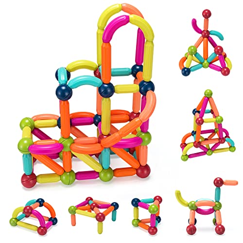 DREAMADE 88 TLG. Magnetische Bausteine, Magnet Montessori Spielzeug, Magnetic Bauklötze, Pädagogisches Magnetspielzeug für Kinder ab 3 Jahren, Magnetic Building Set DREAMADE 88 TLG. Magnetische Bausteine, Magnet Montessori Spielzeug, Magnetic Bauklötze, Pädagogisches Magnetspielzeug für Kinder ab 3 Jahren, Magnetic Building Set von DREAMADE