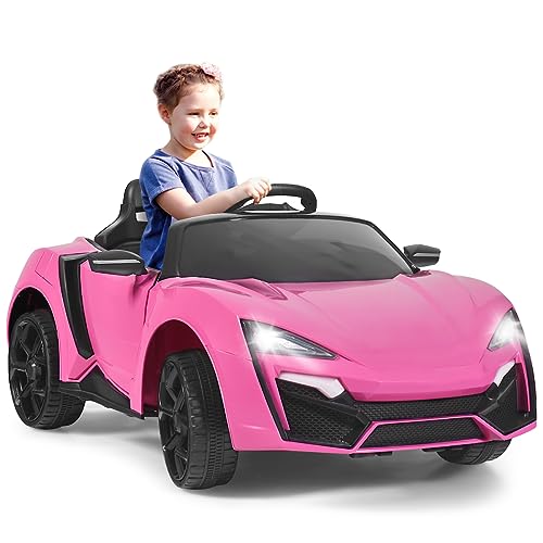 DREAMADE Elektroauto für Kinder, 12V Kinderfahrzeug mit 2,4G Fernbedienung, LED-Scheinwerfer, Musik & MP3-/USB-Player, Elektrofahrzeuge, Elektro Auto für Kinder ab 3 Jahren, Rosa DREAMADE Elektroauto für Kinder, 12V Kinderfahrzeug mit 2,4G Fernbedienung, LED-Scheinwerfer, Musik & MP3-/USB-Player, Elektrofahrzeuge, Elektro Auto für Kinder ab 3 Jahren, Rosa von DREAMADE