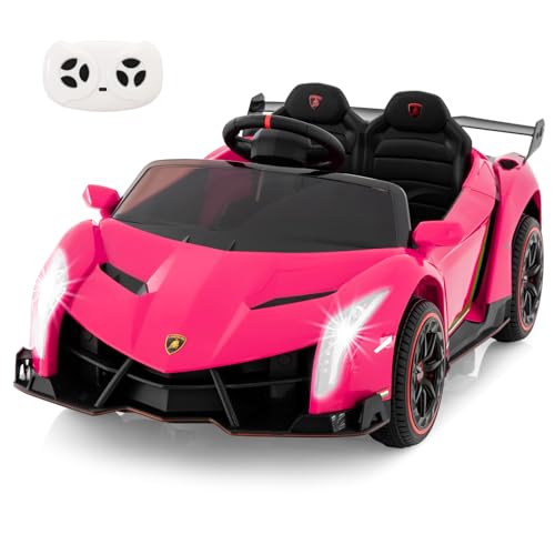 DREAMADE Elektroauto für Kinder, 12V Lamborghini Kinder Auto mit hydraulischer Tür, Elektroauto mit Fernbedienung & Musik & MP3 & LED-Licht, Elektrofahrzeuge für Kinder ab 3 Jahre (Rosa) DREAMADE Elektroauto für Kinder, 12V Lamborghini Kinder Auto mit hydraulischer Tür, Elektroauto mit Fernbedienung & Musik & MP3 & LED-Licht, Elektrofahrzeuge für Kinder ab 3 Jahre (Rosa) von DREAMADE