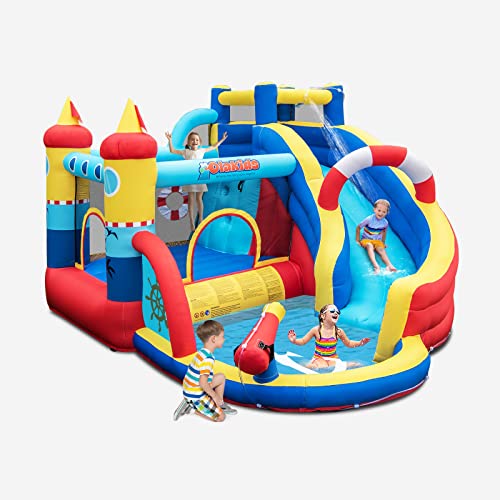 DREAMADE Hüpfburg mit Wasserrutsche, Aufblasbare Hüpfburg mit Langer Rutsche, Bounce Haus mit Wasserpistole & Kletterwand für Kinder 3-10 Jahre, 360 x 290 x 200cm, Hüpfburg Outdoor (ohne Gebläse) DREAMADE Hüpfburg mit Wasserrutsche, Aufblasbare Hüpfburg mit Langer Rutsche, Bounce Haus mit Wasserpistole & Kletterwand für Kinder 3-10 Jahre, 360 x 290 x 200cm, Hüpfburg Outdoor (ohne Gebläse) von DREAMADE