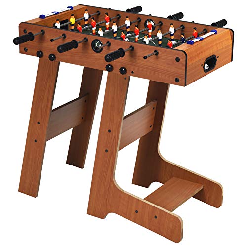 DREAMADE Kickertisch klappbar, Tischkicker inkl. 2 Bällen und 18 Spielfiguren, Stabiler Fußballtisch aus Holz, Fußball-Spieltisch für Kinder und Erwachsene, für Spielzimmer, Partys, Holzfarbe DREAMADE Kickertisch klappbar, Tischkicker inkl. 2 Bällen und 18 Spielfiguren, Stabiler Fußballtisch aus Holz, Fußball-Spieltisch für Kinder und Erwachsene, für Spielzimmer, Partys, Holzfarbe von DREAMADE