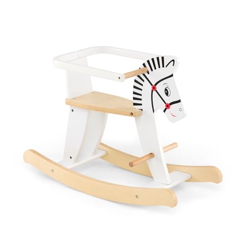 DREAMADE Schaukelpferd, Schaukeltier Holz, Schaukelstuhl mitwachsend mit abnehmbarem Schutzring und Fußstütze, Baby Schaukelpferd für Babys und Kleinkinder DREAMADE Schaukelpferd, Schaukeltier Holz, Schaukelstuhl mitwachsend mit abnehmbarem Schutzring und Fußstütze, Baby Schaukelpferd für Babys und Kleinkinder von DREAMADE