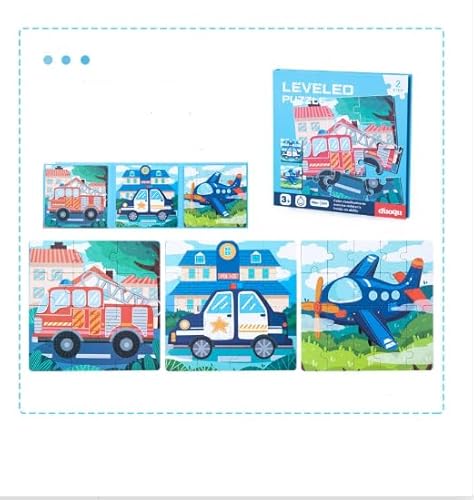 DRERIO Magnetische Puzzle für Kinder, Magnetpuzzle (Transport Edition) von DRERIO