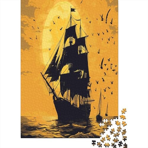 Segelboot Puzzle 1000 Teile Puzzle Für Erwachsene Und Kinder Ab 14 Jahren Puzzel 1000pcs (75x50cm) von DRESBNIOO