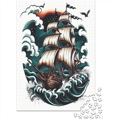 Segelboot Puzzle 1000 Teile Puzzle Für Erwachsene Und Kinder Ab 14 Jahren Puzzel 1000pcs (75x50cm) von DRESBNIOO