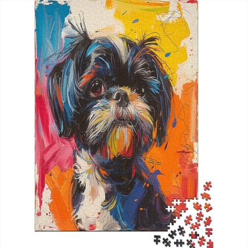 Shih Tzu. Puzzle 1000 Teile Erwachsene Puzzles Für Erwachsene Klassische Puzzles 1000 Teile Erwachsene Puzzlespiel Schwer Pädagogisches Spielzeug Erwachsene Kinder Puzzel 1000pcs (75x50cm) von DRESBNIOO