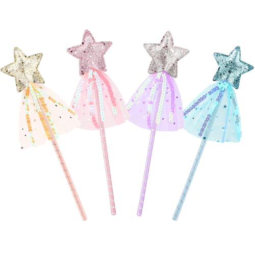 DRESHOW Glitzer Stern Zauberstäbe Feenstäbe für Kinder Feenzauber Verkleidung Stern Stab Fairy Stick für Geburtstag Hochzeit Party Zubehör DRESHOW Glitzer Stern Zauberstäbe Feenstäbe für Kinder Feenzauber Verkleidung Stern Stab Fairy Stick für Geburtstag Hochzeit Party Zubehör von DRESHOW