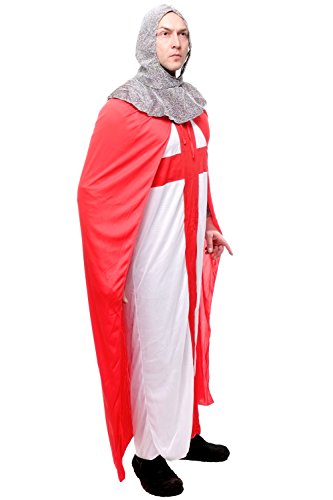 DRESS ME UP - Kostüm Herrenkostüm Ritter Kreuzritter Mittelalter Robe L079 Gr. 48 / S von DRESS ME UP