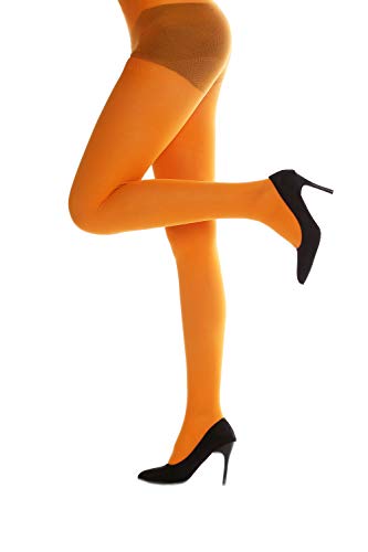 DRESS ME UP - WZ-012O-orange Strumpfhose Pantyhose Damenkostüm Party Karneval Halloween dehnbar orange S/M von DRESS ME UP
