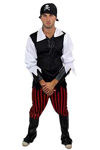 dressmeup Dress ME UP - L013/52 Komplettset: Kostüm Herren Herrenkostüm Pirat Freibeuter Störtebeker Gr. 52, L dressmeup Dress ME UP - L013/52 Komplettset: Kostüm Herren Herrenkostüm Pirat Freibeuter Störtebeker Gr. 52, L von dressmeup