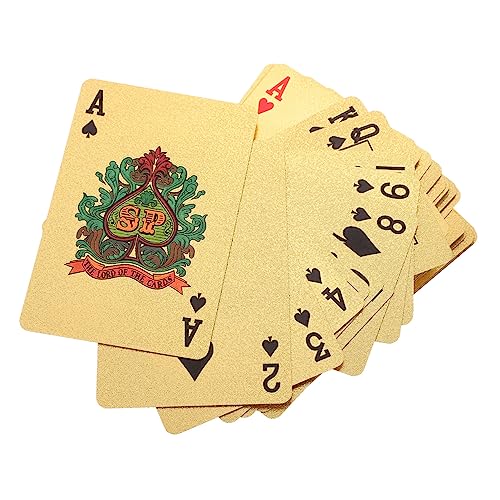 DRESSOOS Lernspielzeug 1 Kartenspielen Tischspielkarte Party Spielen Spielkarten aus Metall RPG-Spiel Tally Ho Spielkarten Poker-Spielkarte plattierte Pokerkarte gewöhnliche Werkzeug PVC von DRESSOOS