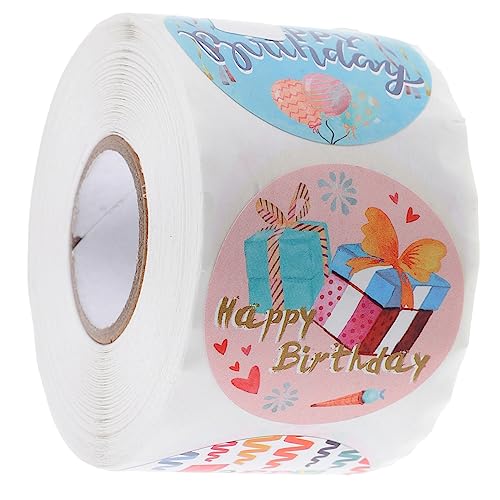 DRESSOOS 1 Rolle Happy Birthday Kinderspielzeug Rollenaufkleber Geburtstagsaufkleber Für Studenten Umschlagverschließer Haushaltsgeschenkaufkleber Selbstklebender Siegelaufkleber DRESSOOS 1 Rolle Happy Birthday Kinderspielzeug Rollenaufkleber Geburtstagsaufkleber Für Studenten Umschlagverschließer Haushaltsgeschenkaufkleber Selbstklebender Siegelaufkleber von DRESSOOS