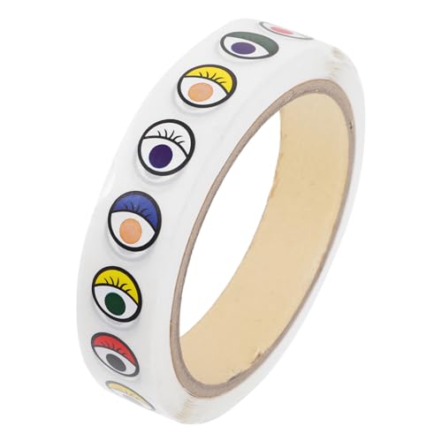 DRESSOOS 1 Rolle Selbstklebende Augen Aufkleber für Bastelarbeiten mit Verschiedenen Designs Zubehör für DIY Dekorationen und Scrapbooking Vielseitig Einsetzbar für Figuren von DRESSOOS