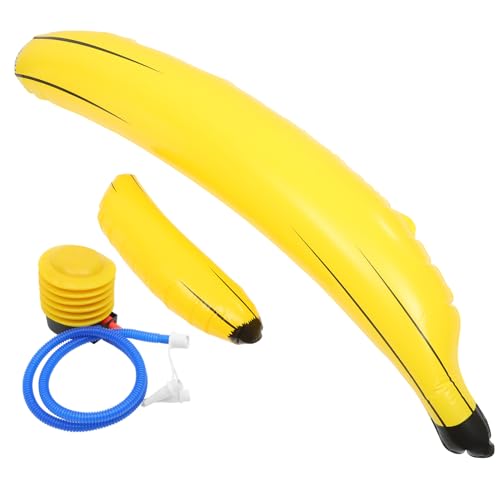 DRESSOOS 1 Satz Aufblasbare Banane Aufblasbares Bananen-partyspielzeug Aufblasbarer Junggesellenabschied Gefallen Aufblasbare Frucht Bananenspiel-Requisite Bananenmodell PVC Groß Ballon von DRESSOOS