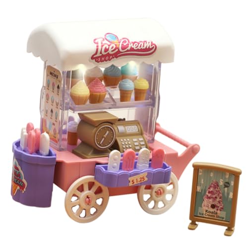 DRESSOOS Spielzeuge 1 Satz Eiswagen-Set Küchenzubehör interaktives Eiswagen-Spielzeug Spielzeug für Kleinkinder Mädchenspielzeug kompaktes Spielzeug interaktives Spielzeug tragbar von DRESSOOS