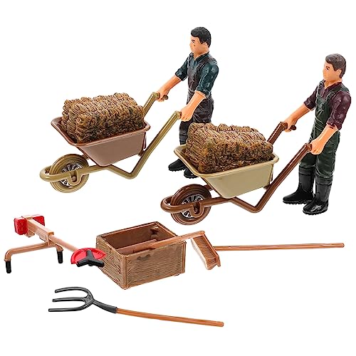 DRESSOOS 1 Satz Farmer Charaktermodell, Farmwerkzeugmodelle, Miniatur Farmschmuck, Farmgeräte, Modell Farmspielzeug, Mini Farmwerkzeuge, Sandtischdekor, Desktop Farmer Statue, Spielzeug DRESSOOS 1 Satz Farmer Charaktermodell, Farmwerkzeugmodelle, Miniatur Farmschmuck, Farmgeräte, Modell Farmspielzeug, Mini Farmwerkzeuge, Sandtischdekor, Desktop Farmer Statue, Spielzeug von DRESSOOS