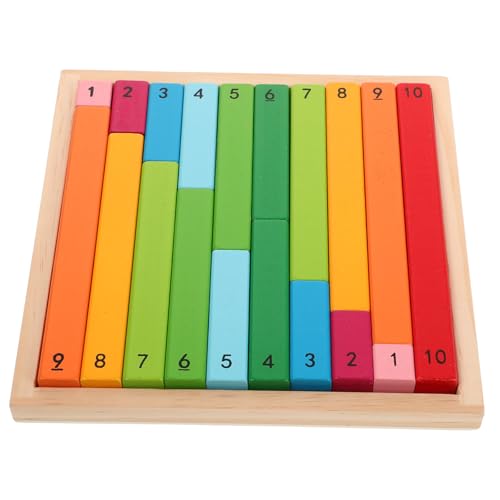 DRESSOOS Montessori-Lernhilfen Holzstäbe für mathematische Fähigkeiten Lernstäbe zum Zählen für Jungen und Mädchen von DRESSOOS