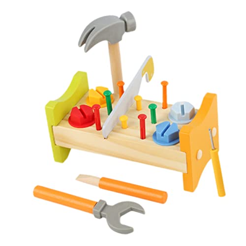 DRESSOOS 1 Satz Holzspielzeug Werkzeugkasten mit Hammer Pädagogische für Fördert Kreativität und Hand Augen Koordination Sicheres und Gesundes Material für Kleine Handwerker DRESSOOS 1 Satz Holzspielzeug Werkzeugkasten mit Hammer Pädagogische für Fördert Kreativität und Hand Augen Koordination Sicheres und Gesundes Material für Kleine Handwerker von DRESSOOS