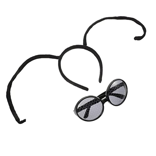 DRESSOOS Antennen-stirnband Und Brille 1 Set Antennen-stirnband Für Kostümpartys Karneval Weihnachten von DRESSOOS