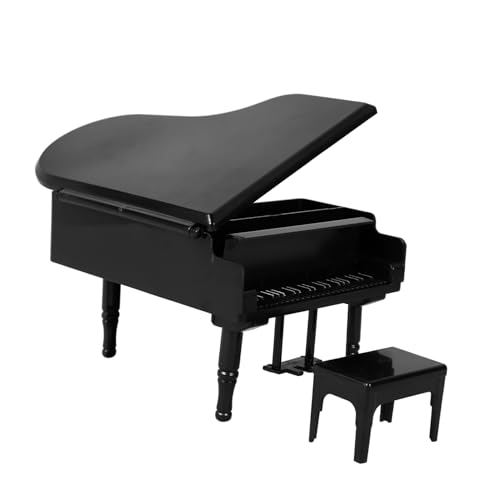 DRESSOOS 1 Satz Klavier mit Hocker für Puppenhaus Schwarzes Dekoratives Musikinstrument für DIY Miniaturmöbel und Kreative für Puppenhaus Einrichtung DRESSOOS 1 Satz Klavier mit Hocker für Puppenhaus Schwarzes Dekoratives Musikinstrument für DIY Miniaturmöbel und Kreative für Puppenhaus Einrichtung von DRESSOOS