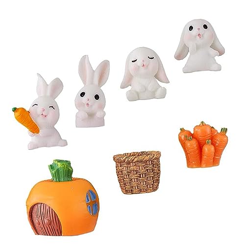 DRESSOOS Kunststoff Bunny Dekorationen Home Decor Mini Figuren Kuchen Topper Jungen Und Mädchen Spielzeug DRESSOOS Kunststoff Bunny Dekorationen Home Decor Mini Figuren Kuchen Topper Jungen Und Mädchen Spielzeug von DRESSOOS