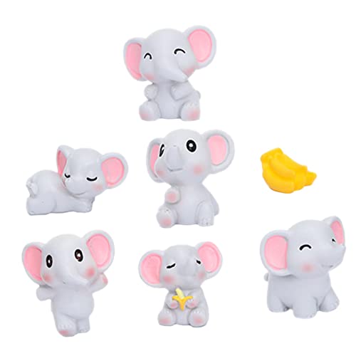 DRESSOOS 1 Satz Mini-Elefant aus Harz Figuren Zoo Tiere Elefanten- -Dusche Elefantenverzierung mini Kuscheltier entzückende Elefantenfigur Elefantenschmuck von DRESSOOS