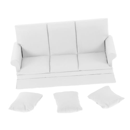 DRESSOOS Puppenhaus Jungen und Mädchen Miniatur Sofa Set Wohnzimmer Möbel Set mit 3 Kissen von DRESSOOS