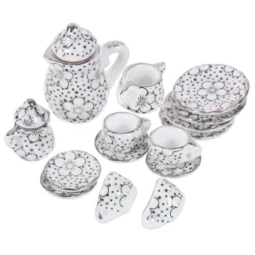 DRESSOOS 15 Teiliges Miniatur Teeservice Set Für Puppenhaus Tassen Und Unterteller Ideales Zubehör Für Rollenspiele Und Kreative Szenarien Puppenhäusern DRESSOOS 15 Teiliges Miniatur Teeservice Set Für Puppenhaus Tassen Und Unterteller Ideales Zubehör Für Rollenspiele Und Kreative Szenarien Puppenhäusern von DRESSOOS