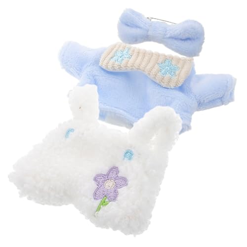 DRESSOOS 1 Satz Puppenkleidung Pullover Schmuck Anhängeruhren Mini-Uhren Spielzeugsessel Zubehör Plüschkleidung Puppen-Outfit Puppenmode Babykleidung für Puppen Stofftierkleidung Polyester von DRESSOOS