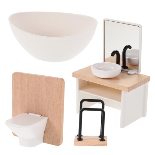 DRESSOOS Puppenhaus-badezimmerdekor Maßstab 112 Miniatur-waschbecken Badewanne Toilette Safe Detailliertes Miniatur-puppenhaus-möbelset DRESSOOS Puppenhaus-badezimmerdekor Maßstab 112 Miniatur-waschbecken Badewanne Toilette Safe Detailliertes Miniatur-puppenhaus-möbelset von DRESSOOS