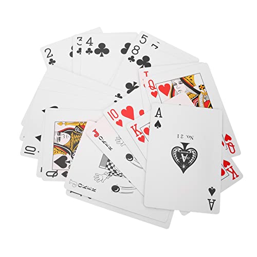 DRESSOOS 1 Satz Riesiges Pokerkarten für Erwachsene Große Spielkarten für Partys und Spieleabende Langlebig mit Feiner Verarbeitung für Spaß und Unterhaltung von DRESSOOS