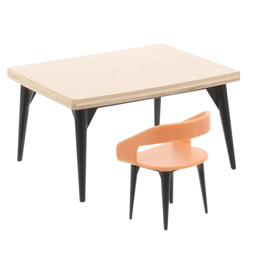 DRESSOOS Puppen Puppenhaus Miniatur Puppenhaus Zubehör 12 Maßstab Inklusive Tisch Und Europäischen Stühlen Ideal Für Die Dekoration Von Spielzeughäusern von DRESSOOS