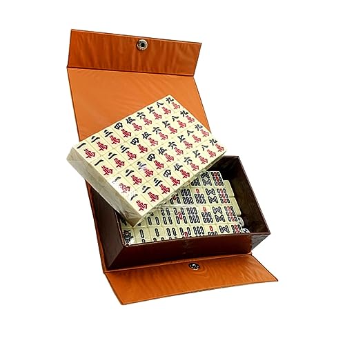 DRESSOOS Chinesisches Mahjong-Spielzeug 1 Set Mahjong-Set Mit Würfeln Reisespiel-Spielzeug Für Die Gehirn-Hand-koordination von DRESSOOS