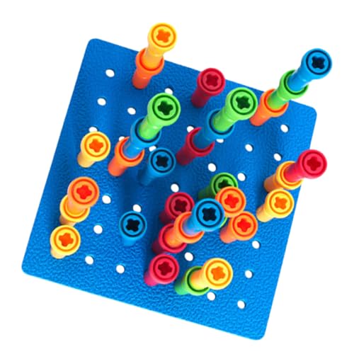 DRESSOOS 1 Satz Vorschulspielzeug Babys Steckbrett Vorschulkinder Feinmotorisches Planke Spiele Kind Anbindung Peg-brettspiel Junge Vorschulspielzeug Plastik von DRESSOOS