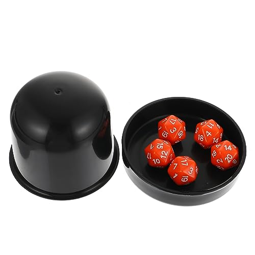 DRESSOOS Lustiges Würfelspielzeug-Set 20 Seiten Acrylwürfel Würfelspiel Für Party Würfelhalter Spiel-Requisiten von DRESSOOS