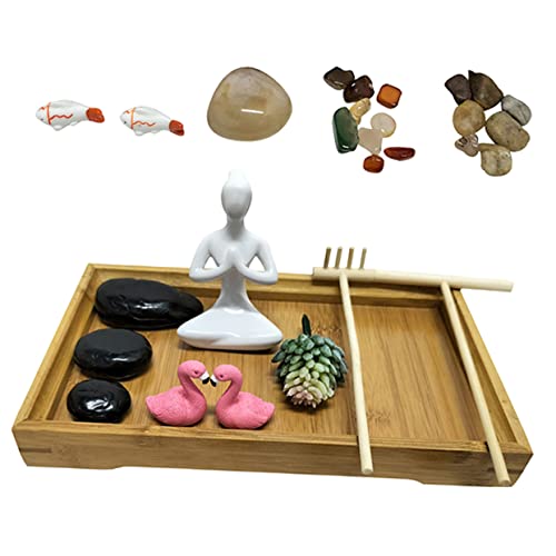 DRESSOOS 1 Set Miniatur Zen Sand Garten Kit Für Schreibtisch Meditation Desktop Ornament Yoga Garten Decor Zen Garten Für Tabletop DRESSOOS 1 Set Miniatur Zen Sand Garten Kit Für Schreibtisch Meditation Desktop Ornament Yoga Garten Decor Zen Garten Für Tabletop von DRESSOOS