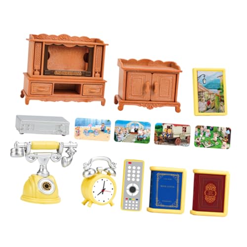 DRESSOOS 1 Set 1:12 Mädchenspielhaus Puppenhaus Möbelmodell (1 Set) Doll House Dekoration Mini Doll Dressing Spiegel Miniaturmöbel Ornament Mini Möbel Für Puppenhaus von DRESSOOS