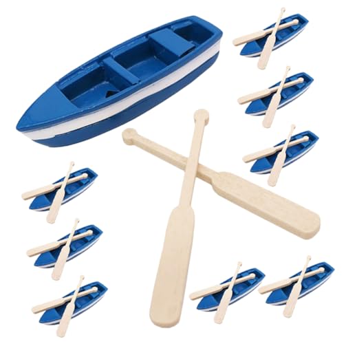 DRESSOOS 1 Set Bootsruder Ornamente, Miniatur Strandboote, Mikro Landschaftsdekore, Puppenhaus Strandboote, Strandminiaturen, Strandboot Dekorationen, Mini Schreibtisch Dekoration, von DRESSOOS