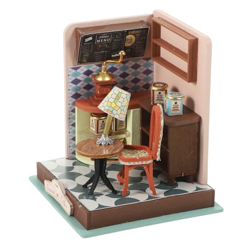 DRESSOOS 1 Set DIY Miniaturhaus Unvollendetes Kleines Montage Hausmontage Holzhausmodell DIY Kleines Hausmodell Montage Kabinenmodell DIY Miniatur Puppenhaus Holzhaus von DRESSOOS